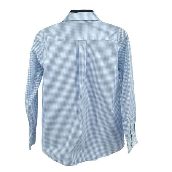 Cat & Jack Boys Blue White Checkered Long Sleeve Button Down Shirt Medium 8/10 - Picture 2 of 10